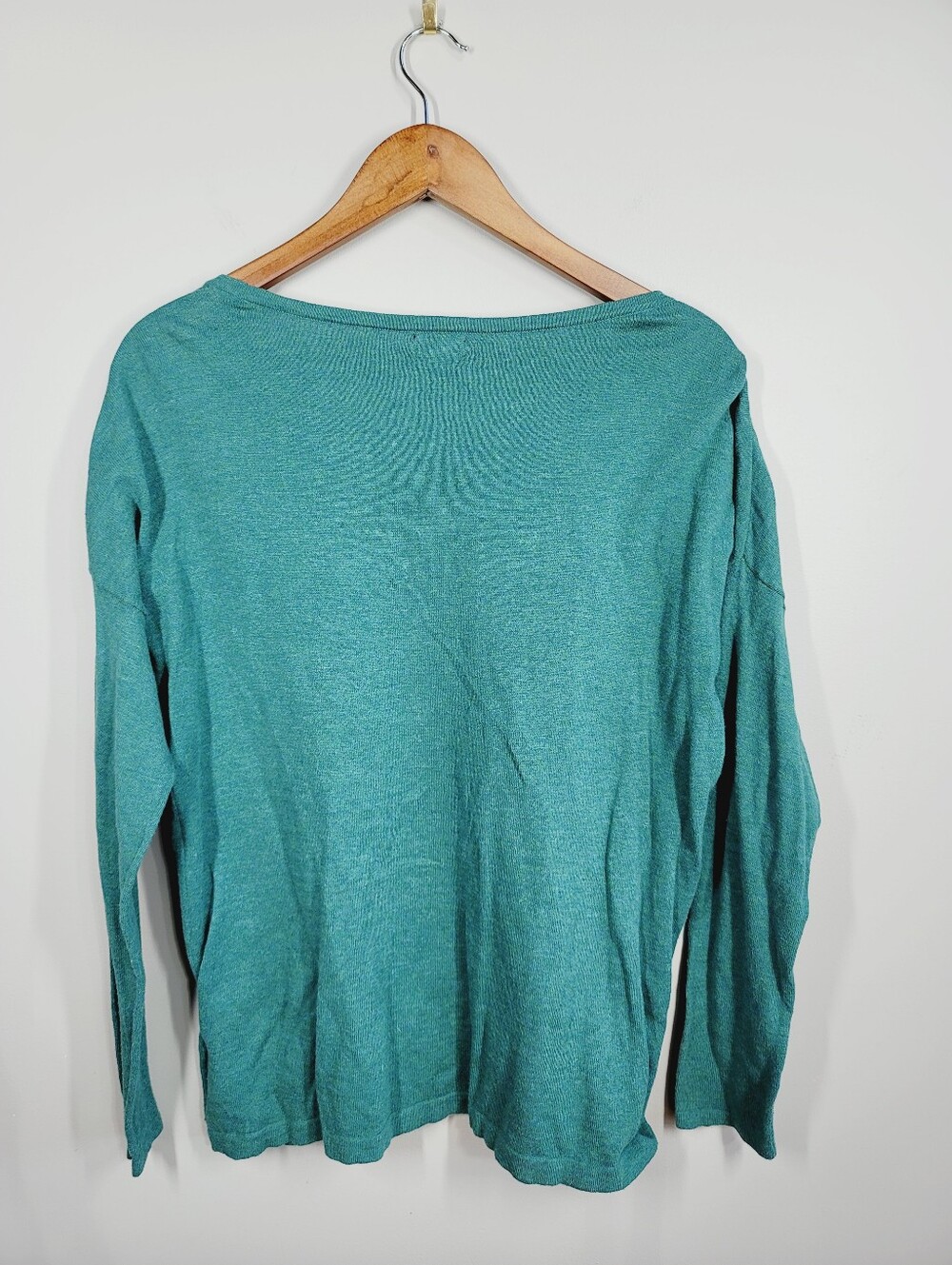 Patagonia Glorya Green Heathered Crewneck Sweater, Size M - Picture 4 of 5